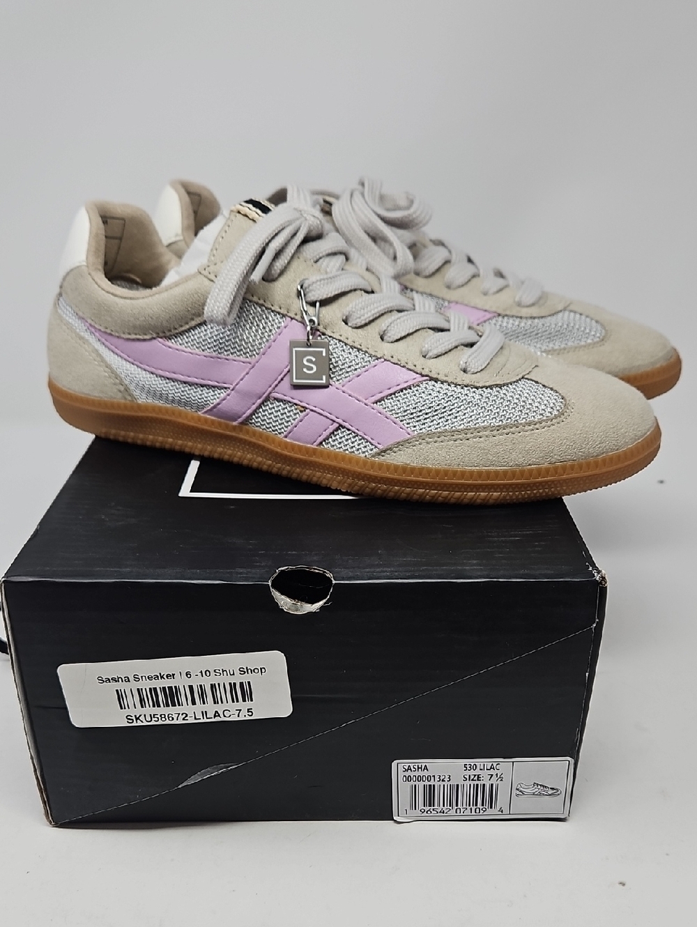 ShuShop Sasha Sneaker in Lilac and Beige